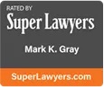 Logo Recognizing Gray and White Law's affiliation with super-lawyers
