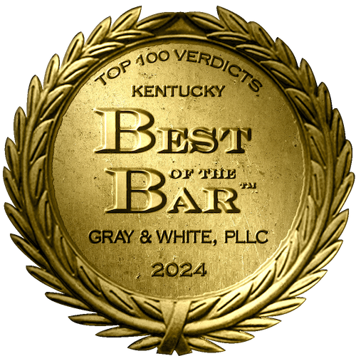 Gray & White badge
