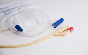 medical catheter on a white background