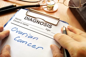 ovarian cancer written on diagnosis form
