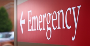 sign for hospital emergency department