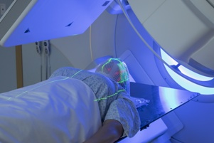 woman receiving radiation for brain tumor